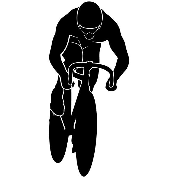 Car & Motorbike Stickers: Individual time trial cyclist