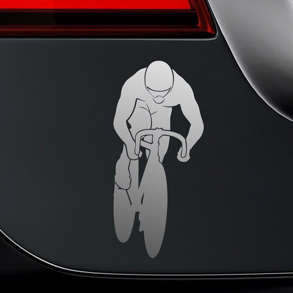 Car & Motorbike Stickers: Individual time trial cyclist