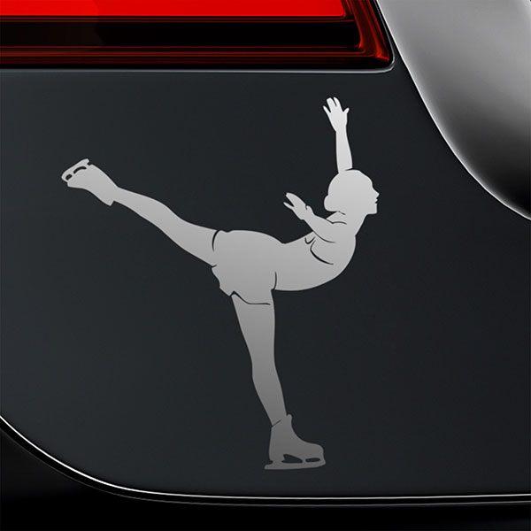 Car & Motorbike Stickers: Figure skating angel on ice