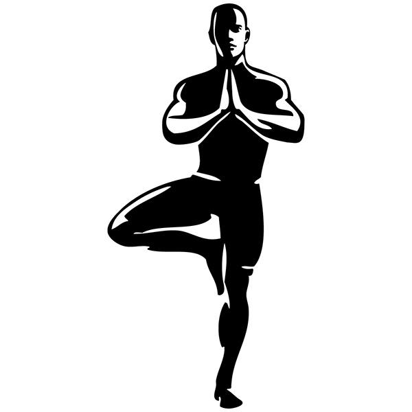 Car & Motorbike Stickers: Vrksasana Tree Pose Yoga