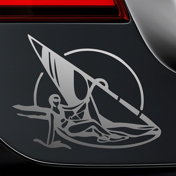 Car & Motorbike Stickers: Windsurfing in the sunset