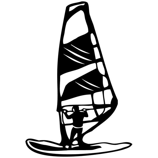 Car & Motorbike Stickers: Windsurfing Stand up