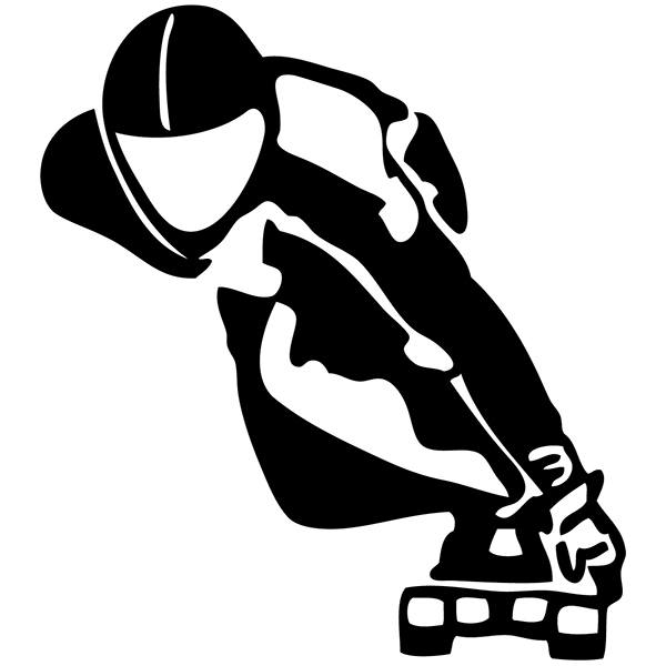 Car & Motorbike Stickers: Downhill longboard