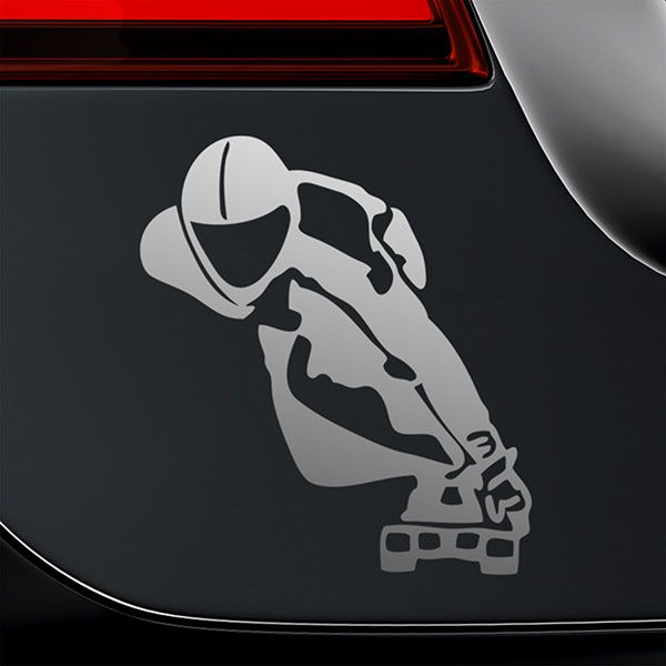 Car & Motorbike Stickers: Downhill longboard