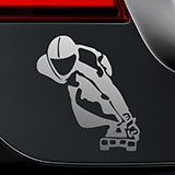 Car & Motorbike Stickers: Downhill longboard 2