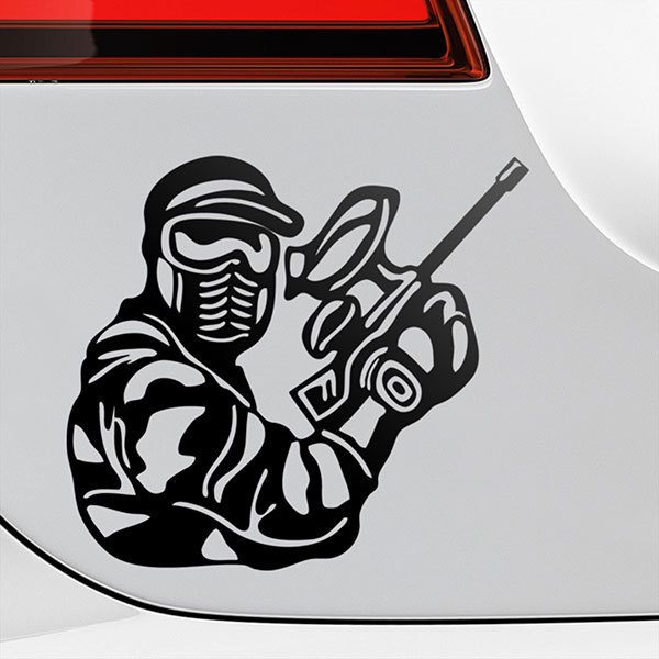 Car & Motorbike Stickers: Paintball 0