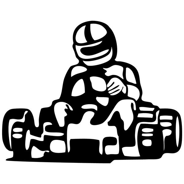 Car & Motorbike Stickers: Kart racing