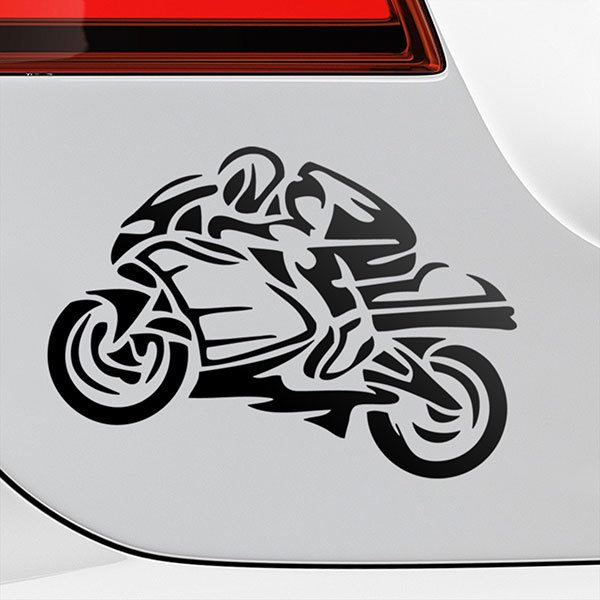 Car & Motorbike Stickers: Motorcycle wheelie
