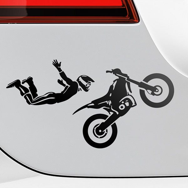 Car & Motorbike Stickers: Motocross Stunt
