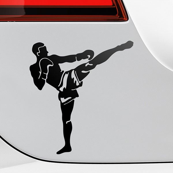 Car & Motorbike Stickers: Kick Boxing Front