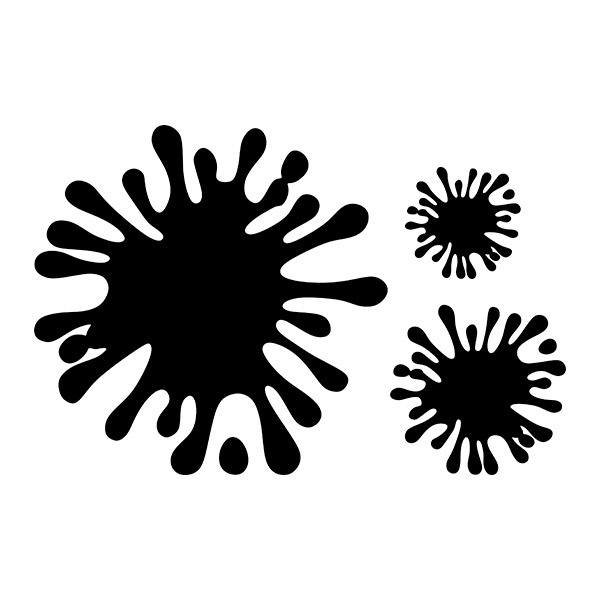 Car & Motorbike Stickers: Set 3X Paint Splatter Splat 1