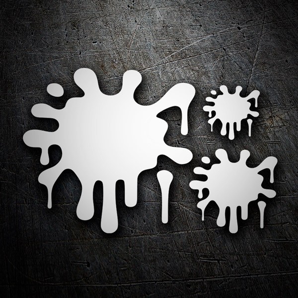 Car & Motorbike Stickers: Set 3X Paint Splatter Splat 2