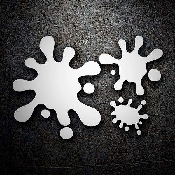 Car & Motorbike Stickers: Set 3X Paint Splatter Splat 4