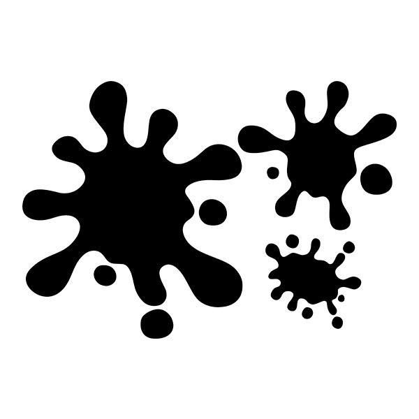 Car & Motorbike Stickers: Set 3X Paint Splatter Splat 4