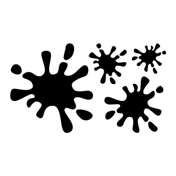 Car & Motorbike Stickers: Set 3X Paint Splatter Splat 5