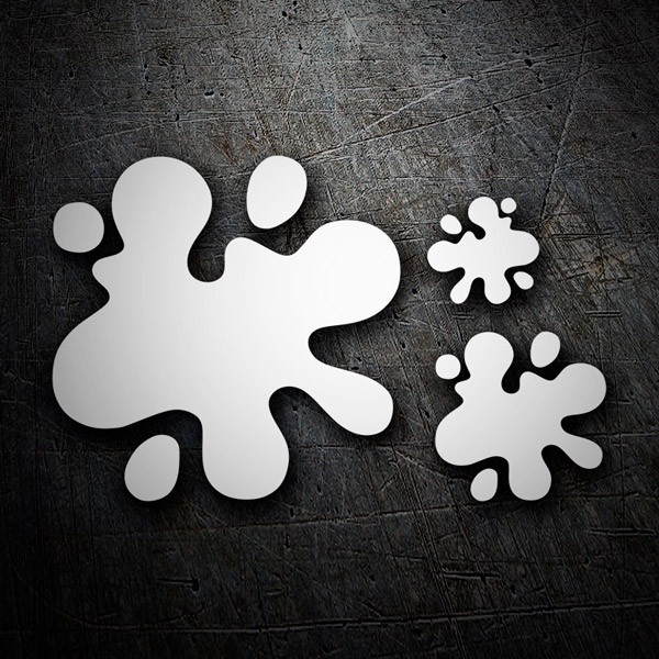 Car & Motorbike Stickers: Set 3X Paint Splatter Splat 6