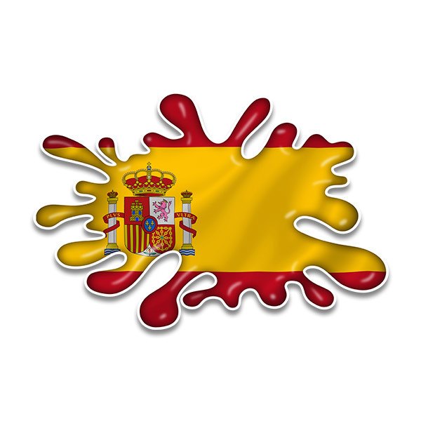 Car & Motorbike Stickers: Splash Spanish Flag