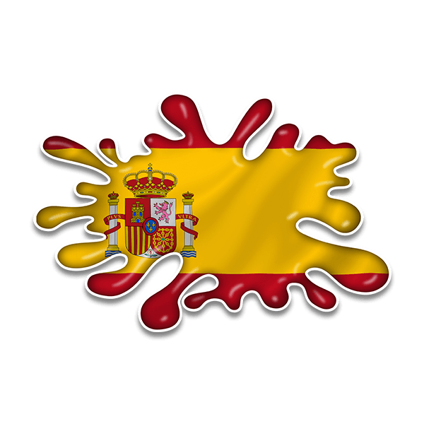 Car & Motorbike Stickers: Splash Spanish Flag