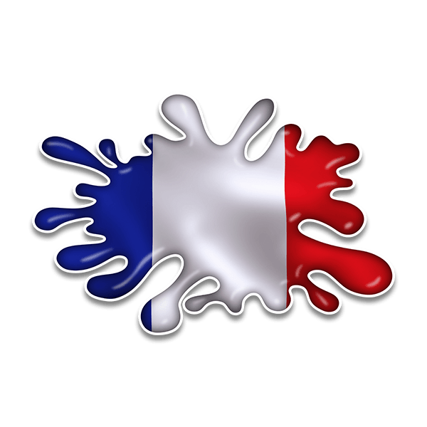 Car & Motorbike Stickers: Paint Splatter France 0