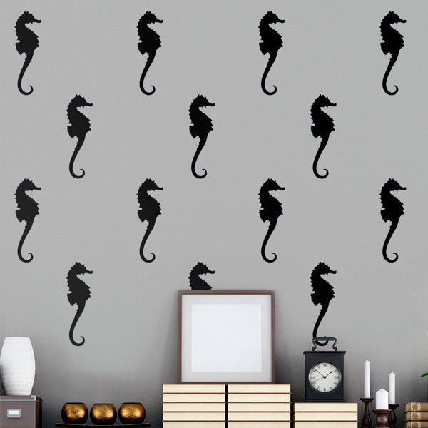 Wall Stickers: Set 15X Sea horses
