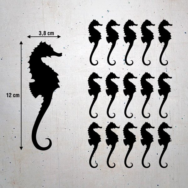 Wall Stickers: Set 15X Sea horses