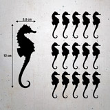 Wall Stickers: Set 15X Sea horses 3