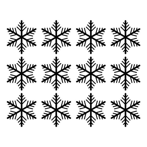 Wall Stickers: Set 12X snow flakes