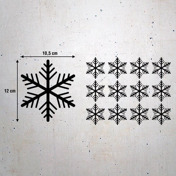 Wall Stickers: Set 12X snow flakes