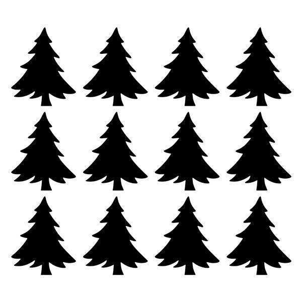 Wall Stickers: Set 12X pines