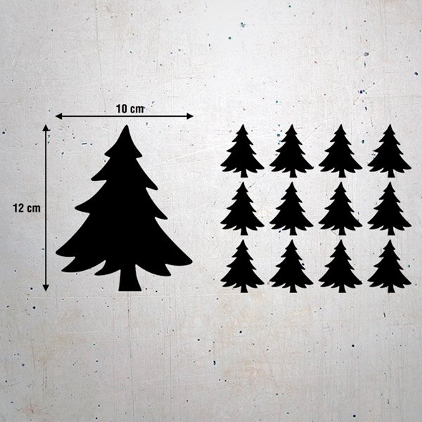 Wall Stickers: Set 12X pines