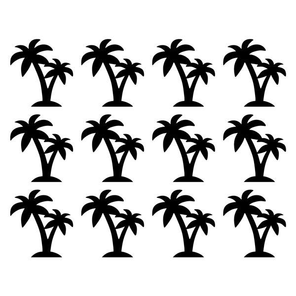 Wall Stickers: Set 12X palm trees