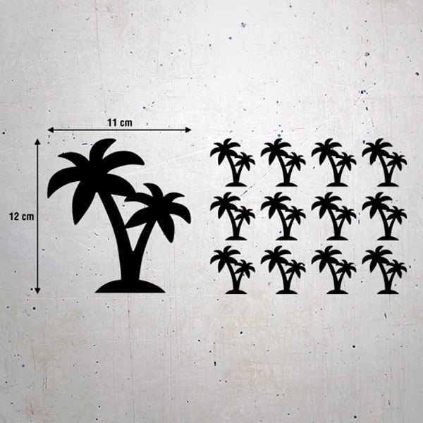 Wall Stickers: Set 12X palm trees