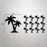 Wall Stickers: Set 12X palm trees 3