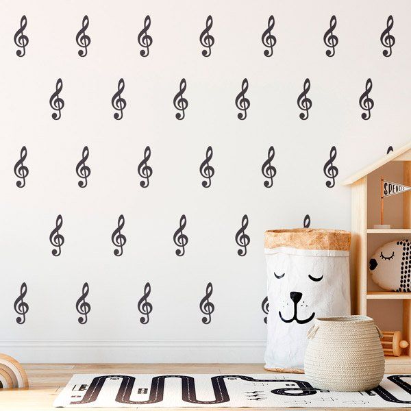 Wall Stickers: Set 18X treble clef