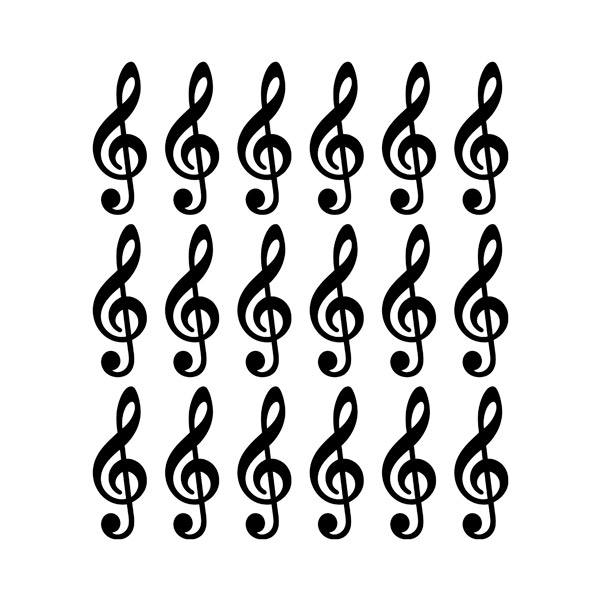 Wall Stickers: Set 18X treble clef