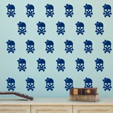 Wall Stickers: Set 15X skulls with a ribbon 2