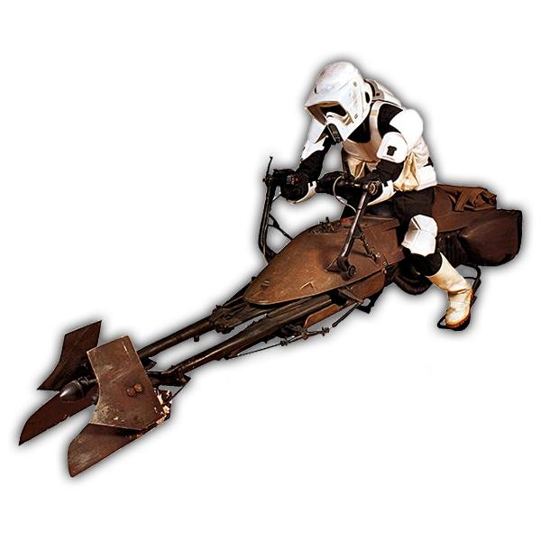 Wall Stickers: Scout trooper on speeder bike