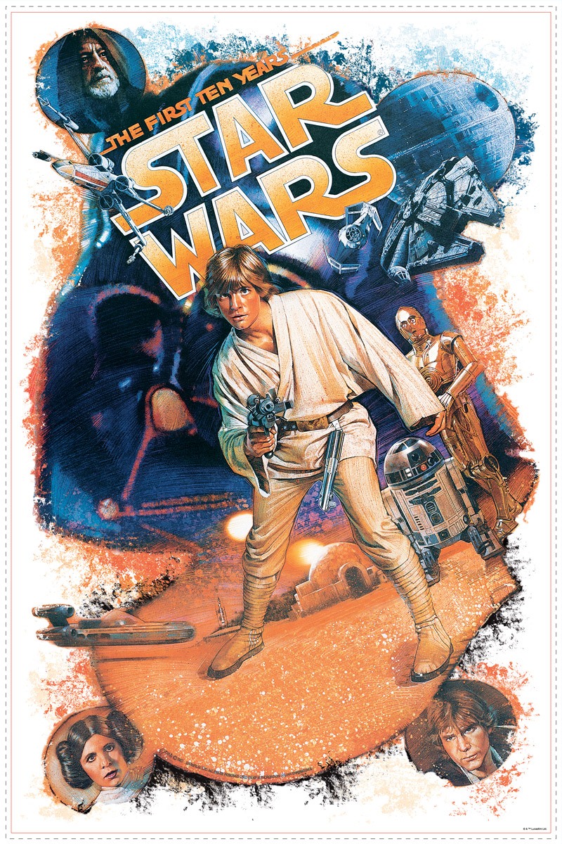 Wall Stickers: Star Wars Retro Luke Skywalker