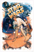 Wall Stickers: Star Wars Retro Luke Skywalker 3