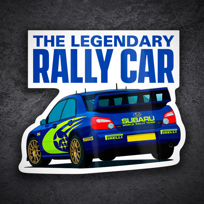 Car & Motorbike Stickers: The Legendary Rally Car Subaru WRC