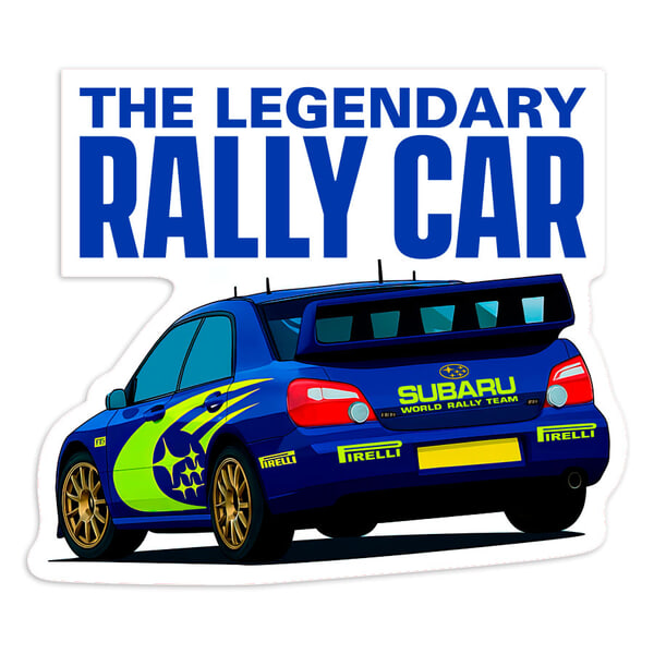 Car & Motorbike Stickers: The Legendary Rally Car Subaru WRC