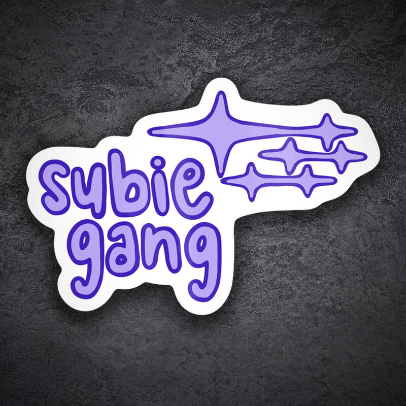 Car & Motorbike Stickers: Cute Style Subie Gang