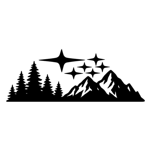 Car & Motorbike Stickers: Subaru Forest Mountains Stars