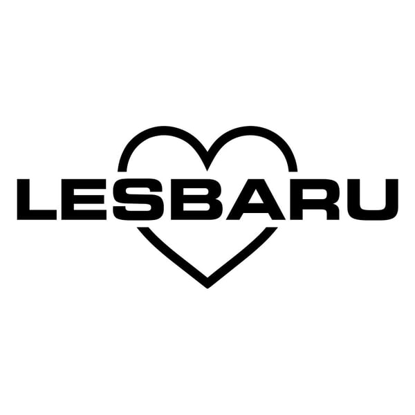 Car & Motorbike Stickers: LESBARU Lesbian Pride Heart