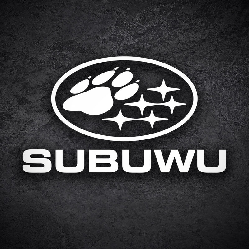 Car & Motorbike Stickers: Subuwu Paw Print Badge Sticker