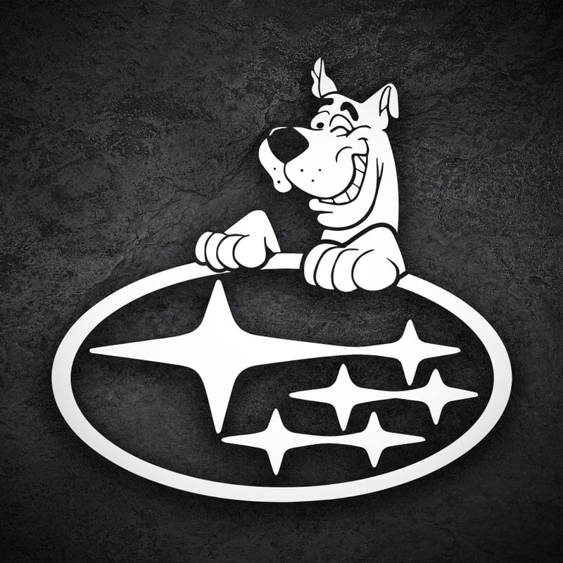 Car & Motorbike Stickers: Scooby Doo Subaru Rally Fan Art