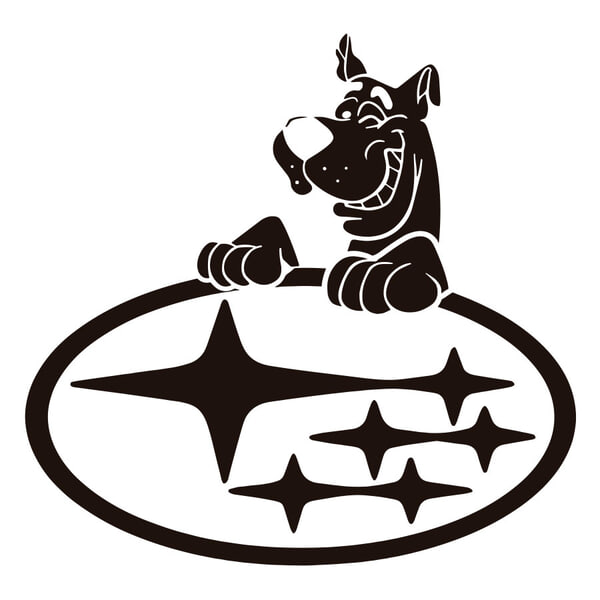 Car & Motorbike Stickers: Scooby Doo Subaru Rally Fan Art