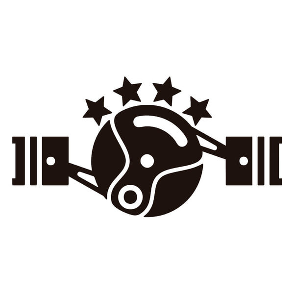 Car & Motorbike Stickers: Boxer Engine Differential 4 Stars