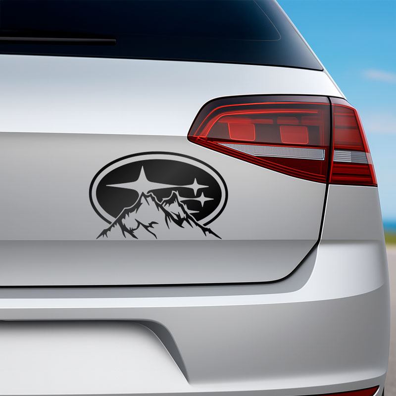 Car & Motorbike Stickers: Subaru Mountains Decal