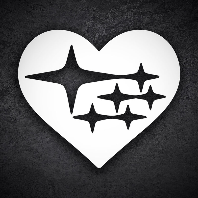 Car & Motorbike Stickers: Subaru Heart Decal